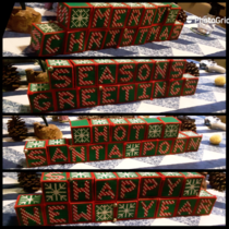 No jokes today Some people have asked about the different intended arrangements of my moms holiday blocks Heres all four of the phrases that they were designed to spell
