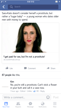 No youre still a prostitute