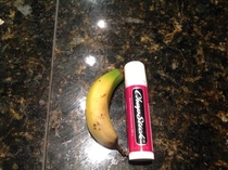 Not sure if tiny banana or huge chapstick