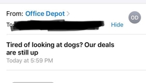 Office Depot throwing shade at the Amazon Prime Day snafu