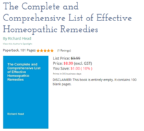 Oh look Richard Head has published a new book about Homeopathy