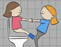 Oh Now I understand why women go to the loo in pairs