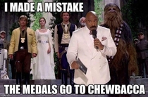 Oh That explains Chewbaccas missing medal in A New Hope