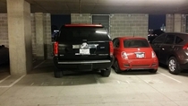 Oh you thought you were going to be a douche box and take up two parking spots in your new Escalade Hahaha I got this