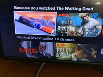 Ok Netflix I guess Cars  was a lot more hardcore then I remember