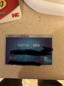 Old credit card we found cleaning