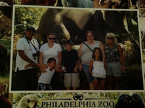 Old family picture at the Philadelphia zoo my brother wasnt to happy 