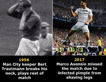 Old vs modern footballers 