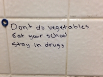 Old Words in New Places The art of the high school bathroom