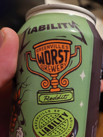 On the side of a can of We Are Going To Need A Bigger Goat by Liability brewing