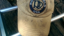 One of my campers has a totally legit signed Babe Ruth hat