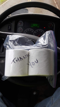 One of my drivers got a thoughtful tip from a customer today