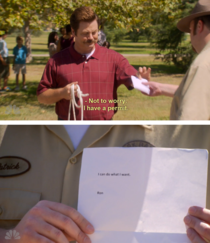 One of my favorite Ron moments from Parks amp Rec