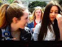 One of these girls was not expecting to be on National television