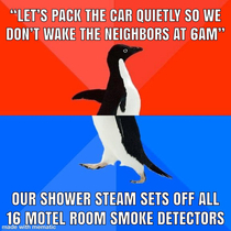 Opened the door and the neighbors thought the shower steam was smoke