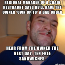 Ordered a sandwich that was delivered with half the meat no cheese and three mysterious hairs Complained online and then was greeted with fantastic customer service