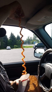 Ordered curly fries at Arbys Received  mega curly fry
