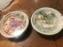 Ordered Taco bowls Asked them to identify which one has cilantro