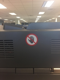 Our copier does not allow high fives