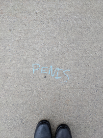 Out for a walk and found a dick on the sidewalk
