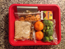 Packed our sons school lunch We were out of juices boxes so I improvised