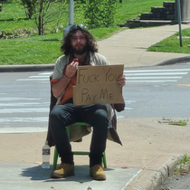 Panhandler or maybe prostitute