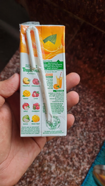 paper straw in a plastic wrapper Eco friendly fr 