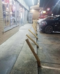 Parking lot at the liquor store