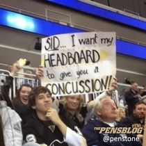 Penguins fan knows what she wants