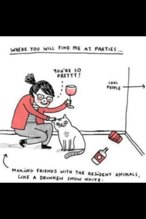 Perfectly describes my socially awkward friends at parties