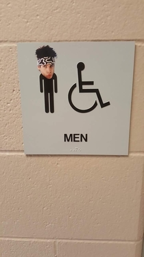 Pic #1 - Every week my friend likes to have some fun with the mens restroom sign at work