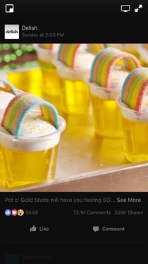 Pic #1 - Made Pot of Gold Jell-O shots for our Saint Patricks Day party