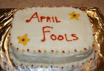 Pic #1 - My fiancs aunt told her cousin they could have cake for dinner on April Fools Day He wasnt expecting what he bit in to
