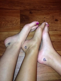 Pic #1 - My sister and some friends got matching tattoos She sent a picture so my fiance and I sent this back