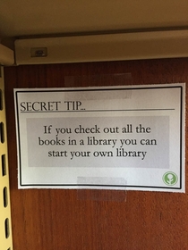 Pic #1 - Secret Library Tip