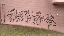 Pic #1 - Somebody tagged our building over the weekend I added something to it