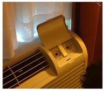 Pic #1 - The things this hotel air-conditioner has seen