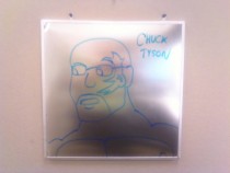 Pic #14 - Every week I draw a new version of my co-worker on his dry erase board He is a quiet  year old man and doesnt really know how to feel about this