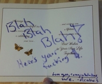 Pic #2 - I got the perfect wedding card from a good friend