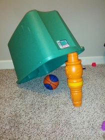 Pic #2 - I set a trap for my son using his favorite ball