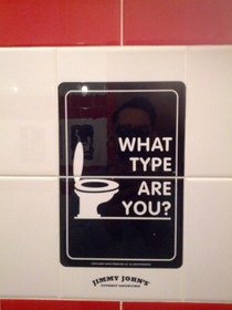 Pic #2 - Jimmy Johns asks which type of restroom user you are