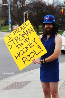 Pic #2 - Last year I posted my friends punishment for coming last in our NHL Fantasy pool Heres this years loser