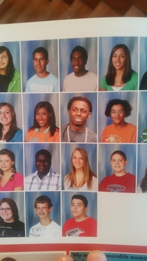 Pic #2 - My bestfriend and I snuck lil wayne into the freshman yearbook photos