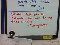 Pic #2 - My coworker at the Walmart deli causes a lot of trouble for management