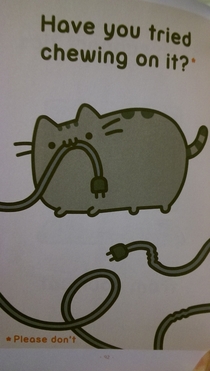 Pic #2 - My daughters book includes tech support tips for cats
