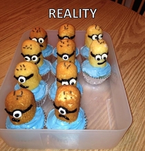 Pic #2 - My Mom gave the Despicable Me Minion cupcakes a shot