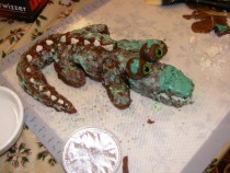 Pic #2 - ProjectExpectation of the night  Alligator cake Reality  Turdagator cakepoor turdagatorim sorry ive failed you