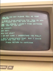 Pic #2 - This is what happens when Siri has a conversation with a more primitive AI program running on a -year-old Apple II 