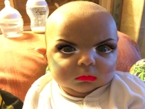 Pic #2 - Used a make up app on my  week old son