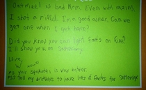 Pic #3 - A letter to a kids mom from summer camp Tell my brothers to have lots of farts for Saturday